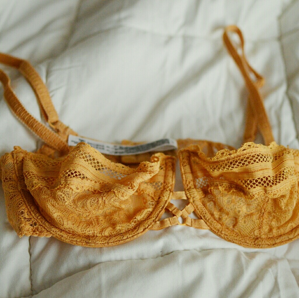 Free People 34B Muted Yellow Bra